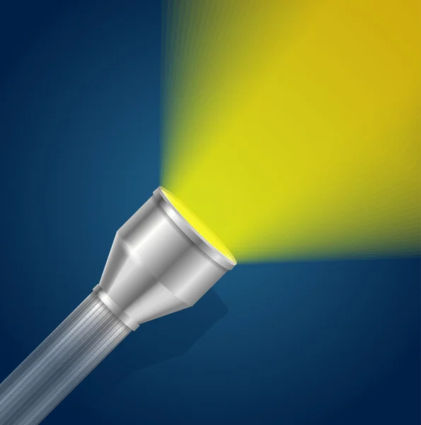 Torch licht zaklamp. Vector — Stockvector