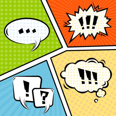 Mock-up tipik çizgi roman. Vektör