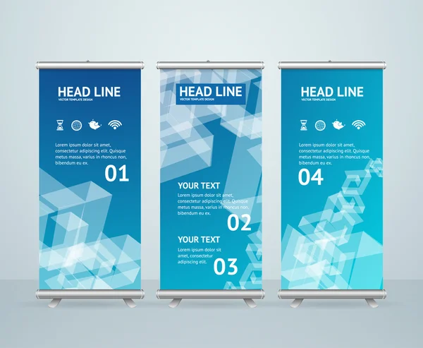 Roll-up-Banner Stand Design. Vektor — Stockvektor