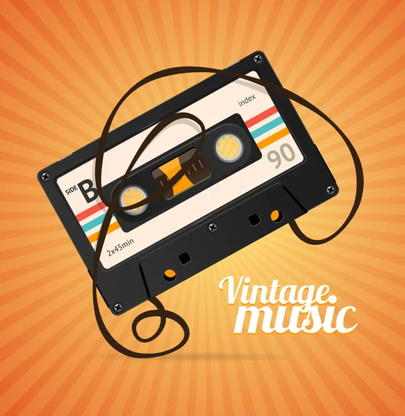 Fondo de música vintage. Vector — Vector de stock