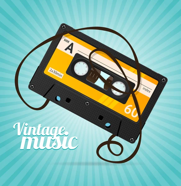 Fondo de música vintage. Vector — Archivo Imágenes Vectoriales