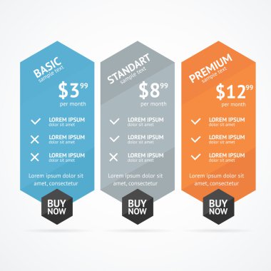 Fiyat listesi. Vektör