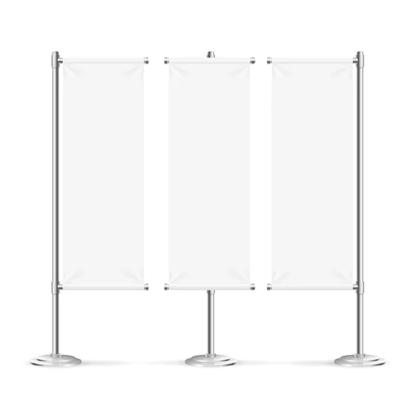 Bandera en blanco Banner Set. Vector — Archivo Imágenes Vectoriales