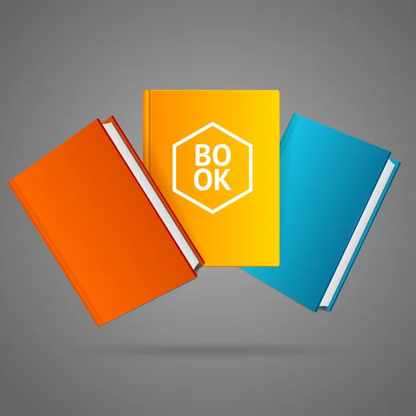 Pila de libro. Vector de — Vector de stock