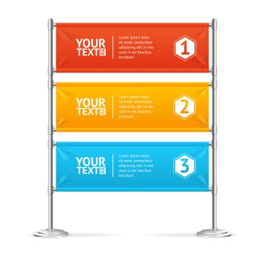 Boş başlık sayfası renkli yatay metin ile işaretler. Vektör