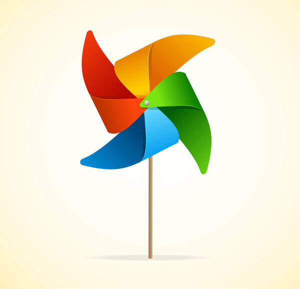 Красочная мельница. Вектор
