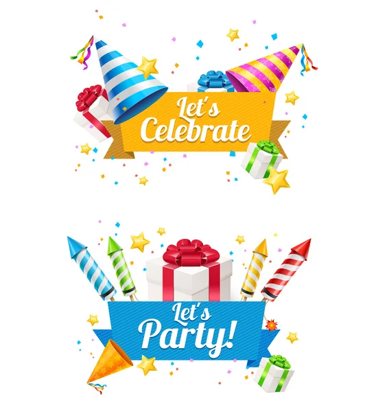 Party Card, Flyer or Placard. Vector — Stock Vector