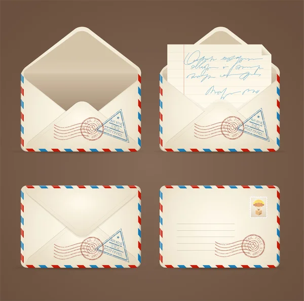 Vintage envelope — Stock Vector © peppers #5373629