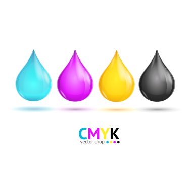 CMYK parlak boya bırakır. Vektör