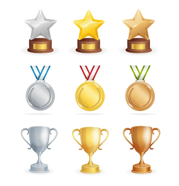 Set de Premios Deportivos. Vector — Vector de stock