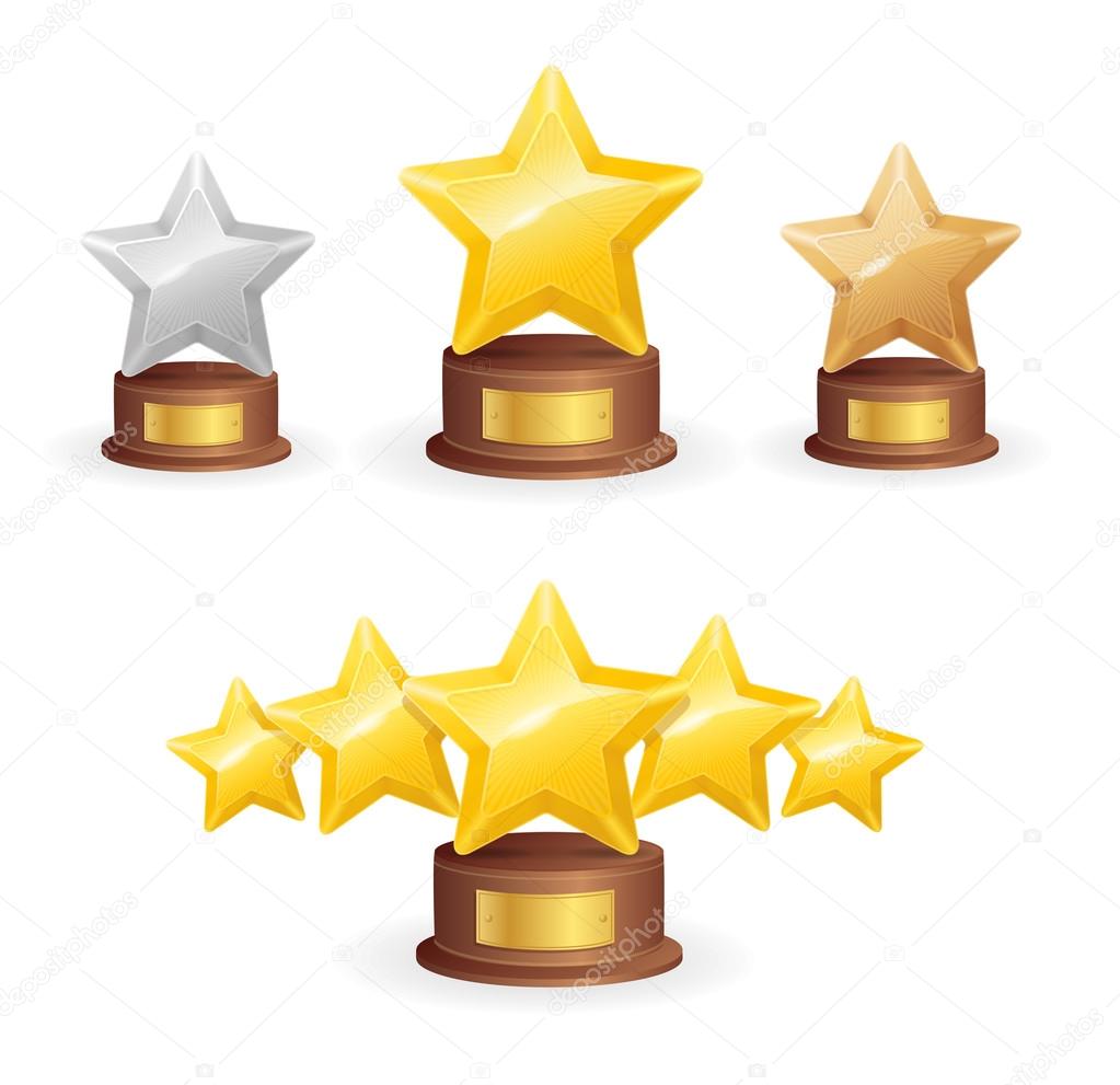 Star Award Set. Vector