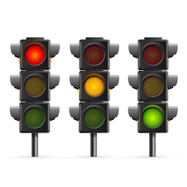 Trafik ışık sıra. Vektör