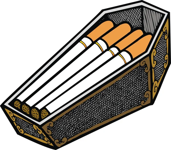 상자 담배 상자 — 스톡 벡터