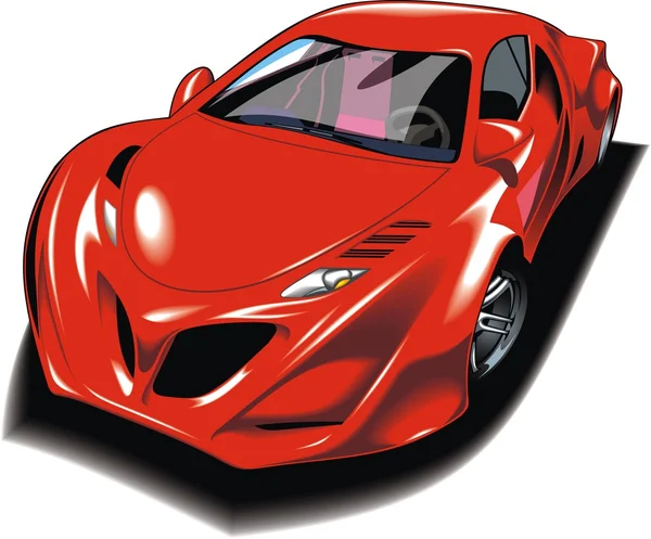 Ma voiture rouge de conception originale — Image vectorielle