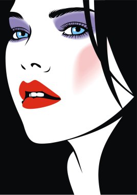 Güzel kadın yüzü