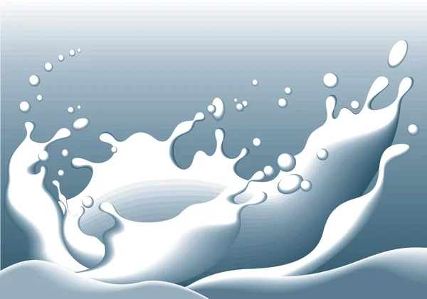 Milk Splash Very Nice Food Background — Stock Vector