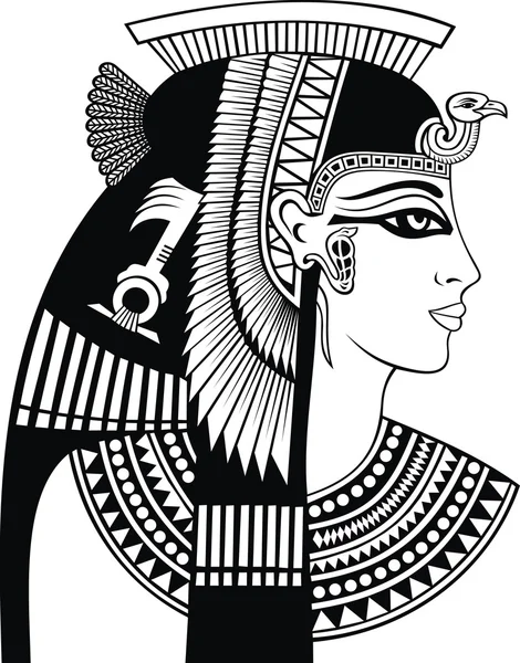 Detail van cleopatra hoofd — Stockvector