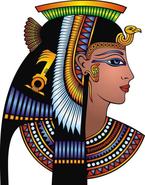 Detail van cleopatra hoofd — Stockvector