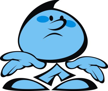 mavi çocuk ve negatif gülümsüyor