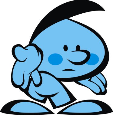 mavi çocuk ve negatif gülümsüyor