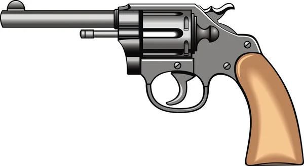 Old hand gun (pistol) — Stock Vector