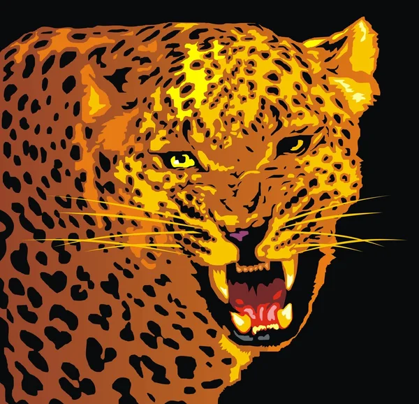 Gato jaguar salvaje — Archivo Imágenes Vectoriales