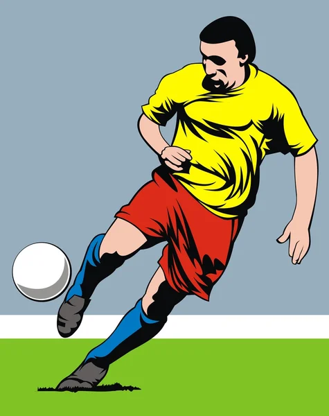 Joven jugador de fútbol — Archivo Imágenes Vectoriales