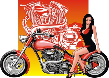 kız ve benim orijinal motosiklet tasarım