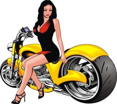 kız ve benim orijinal motosiklet tasarım