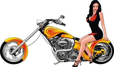 kız ve benim orijinal motosiklet tasarım