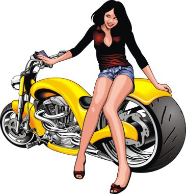 kız ve benim orijinal motosiklet tasarım