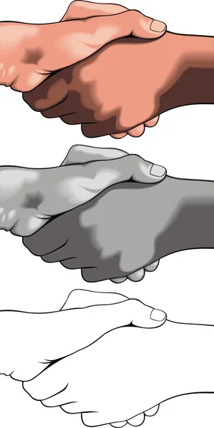 Deux mains humaines — Image vectorielle