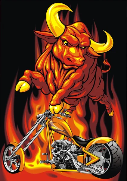 Motocykl i red bull — Wektor stockowy