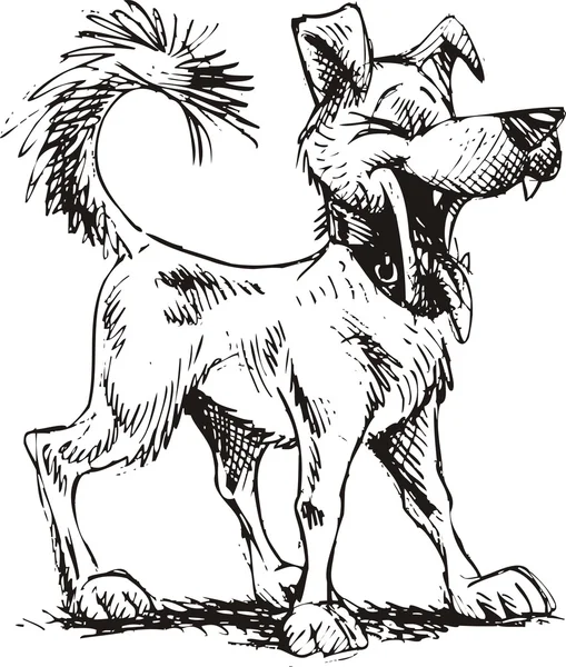 若い変な犬 — ストックベクタ
