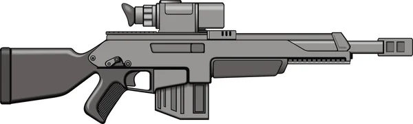 Pistolet Automatique Moderne Isolé Sur Fond Blanc — Image vectorielle