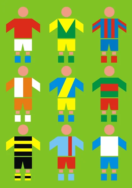 Color Fútbol Lleva Aislado Fondo Verde — Archivo Imágenes Vectoriales