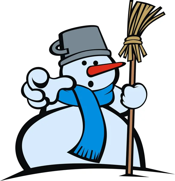 Bonhomme de neige avec différents sourires — Image vectorielle