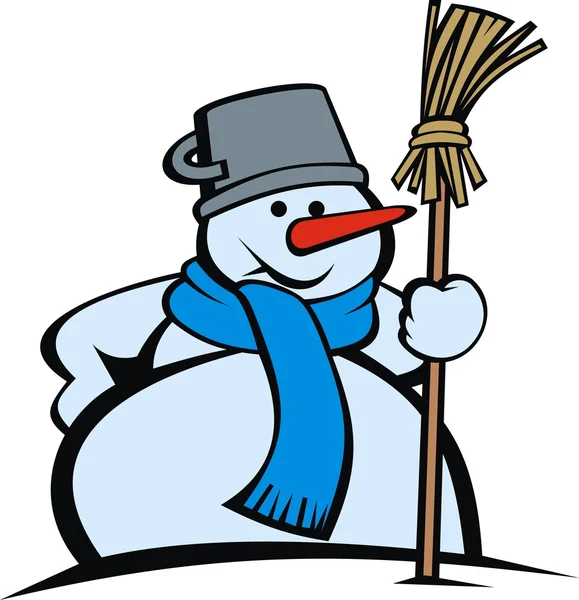 Bonhomme de neige avec différents sourires — Image vectorielle