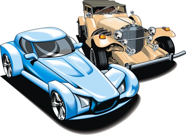Mis coches deportivos de diseño original — Archivo Imágenes Vectoriales