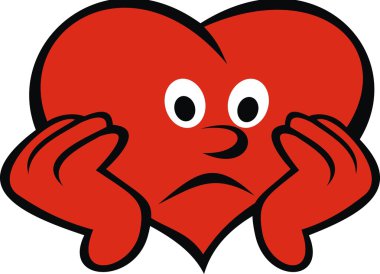 Kırmızı kalp gülümseme