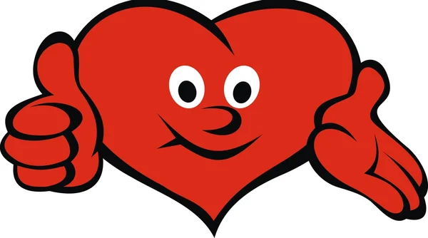 Piros szív mosoly — Stock Vector