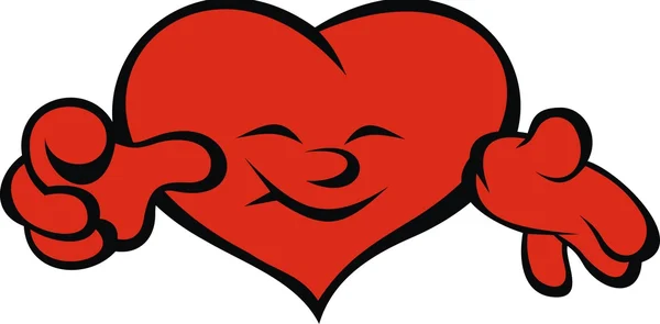 Красная улыбка сердца — стоковый вектор