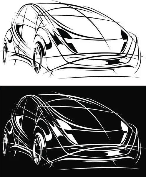Concepto de diseño de coche deportivo — Vector de stock