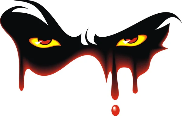 Yellow eyes with black mask Vector Graphics