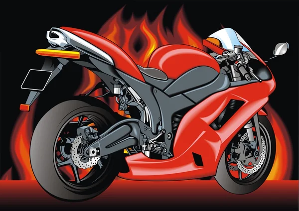 Designul original al motocicletei — Vector de stoc