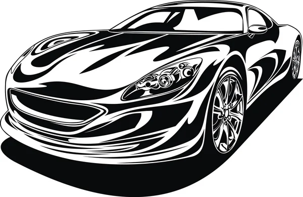 Deporte coche aislado — Vector de stock