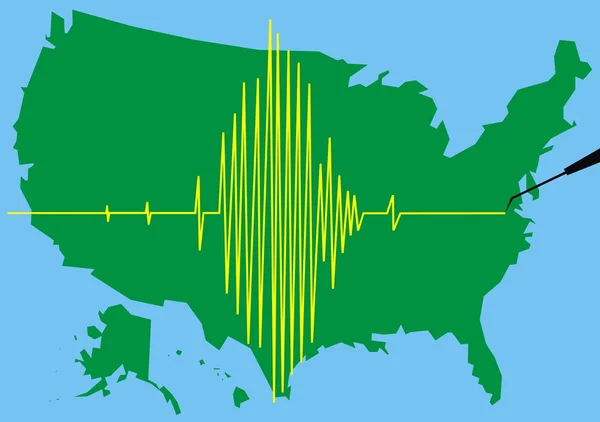 USA carte isolée — Image vectorielle