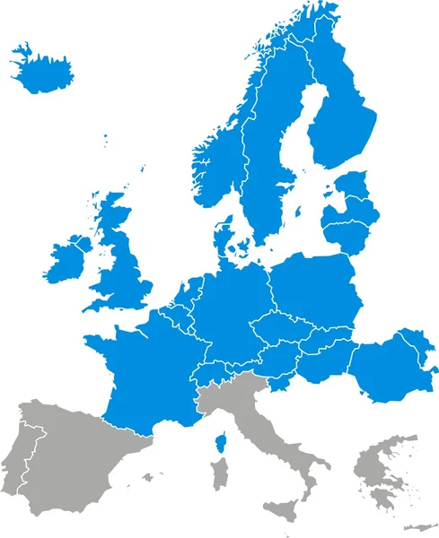 Mapa Evropy — Stockový vektor