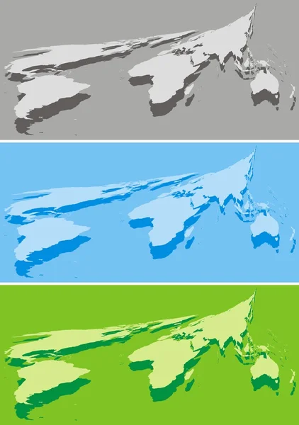 Kaart van de wereld — Stockvector