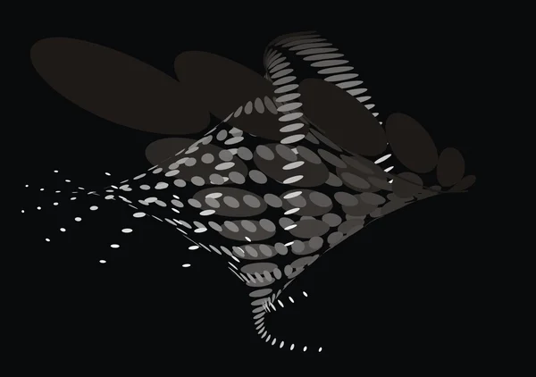 Fond graphique abstrait noir et blanc — Image vectorielle